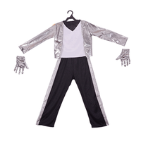 Amour bébé argent Michael Jackson Hip Hop scène Cosplay Costumes assortis chapeau gants Polyester matériel pour adulte jeu Cosplay