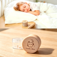 Boîte à dents de la Fée des Dents pour filles et garçons, boîte à dents en bois mignonne, rangement pour dents de lait pour enfants, support de conservation des dents tombées, cadeau