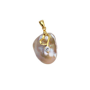 Wenchi - Colgante de Plata 925 Hecho a Mano con Perla Barroca en Forma de Corazón, Collar de Perlas con Forma Especial para Mujer, Componentes de Joyería - Product Image 5