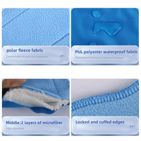 Serviette de bain douce pour femmes, tissu menstruel absorbant féminin en polaire, lavable, réutilisable, protège-slip hygiénique