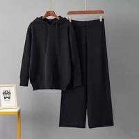 Nouvel Arrivage Ensemble Sweat à Capuche et Pantalon de Survêtement Ample pour Femme, en Polyester et Coton, Séchage Rapide, Confortable, 2 Pièces
