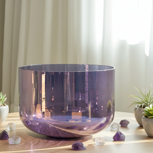 Ensemble de bols sonores violets personnalisables, bols chantants en cristal, thérapie sonore, instrument de guérison sonore en améthyste pour la méditation et la thérapie - Product Image 1