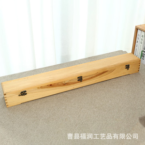 Caja de almacenamiento de madera, caja rectangular de madera maciza para joyería con cierre de metal para almacenamiento de caligrafía y pintura - Product Image 3