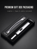 Briquet électrique à arc rechargeable USB-C à long manche – Allumeur coupe-vent sans flamme avec verrou de sécurité pour bougies, barbecues et cuisine
