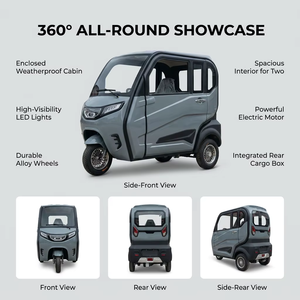 Véhicule électrique compact 3 places personnalisé en usine, 60V, à faible vitesse, à trois roues, avec guidon, <span class=keywords><strong>pour</strong></span> personnes âgées - Product Image 4