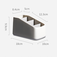 Support de télécommande portable moderne et écologique en plastique à 4 emplacements, boîte de rangement pour salon, station d'organisation pour outils électriques et papeterie, organisateur domestique