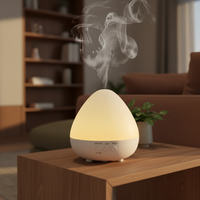 Diffuseur d'arômes ultrasonique intelligent avec LED, humidificateur portable pour huiles essentielles, pour bureau
