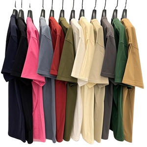 เสื้อยืดโอเวอร์ไซส์ผู้ชาย ผ้าคอตตอน 100% หนัก 230 กรัม ทรงใหญ่ คอโอ แขนสั้น สีพื้น สไตล์สตรีทแวร์ - Product Image 1