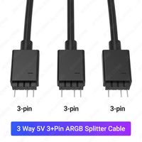 JEYI مباشرة من المصنع 1 إلى 3 كابل تقسيم أرغب 5 فولت 3Pin قابل للعنونة ملحق RGB 3 موصلات أنثوية للملحقات