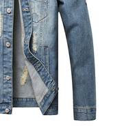 Jaket Denim Pria Berkualitas Tinggi Terlaris, Lengan Panjang, Desain Kancing, Kerah Tegak, Bolak-Balik, Bernapas, Ramah Lingkungan, Musim Dingin