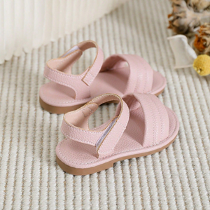 Children's Simple One Word Belt Princess Flat <b>Sandals</b> Shoes, Stylish Soft Soled Versatile <b>Sandals</b> - Product Image 4