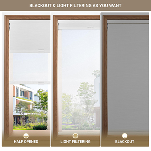 Zhenपिन दोहरी रोलर रंग, कॉर्डलेस डबल विंडो शेड्स ब्लैकआउट और लाइट फाइटरिंग रंग, दिन और रात रोलर अंधा - Product Image 6