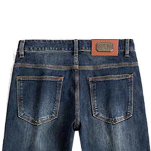 جينز رجالي كاجوال متوسط الخصر مستقيم الساق بمشدود جينز من الدنيم ، سادة سريع الجفاف ODM عصري لفصلي الخريف والربيع - Product Image 3