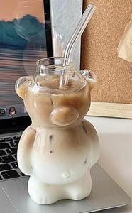 <span class=keywords><strong>Internet</strong></span> célébrité inspiré ours dessin animé verre café jus lait thé tasse 500ml capacité mignon Ins Restaurant créatif tasse à eau - Product Image 4