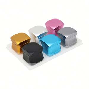 Broyeur à herbes personnalisé à 4 couches avec logo, 60 mm - 4 formes carrées, métal, nouveau, vente en gros pour le tabac, alliage d'aluminium pour l'emballage de fête - Product Image 3