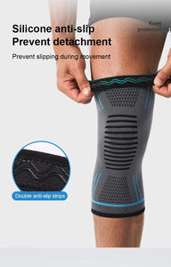 Genouillère de sport tricotée en gros, manchon de compression antidérapant en silicone pour la récupération du ménisque et du ligament croisé antérieur, course à pied et fitness - Product Image 5