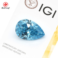 Diamants de laboratoire IGI Goldleaf de couleur fantaisie bleue en gros, diverses formes de taille, 1-5 carats, certifiés VVS VS, modèle de bijoux