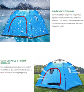 Technologie d'isolation Tentes de camping <span class=keywords><strong>pop</strong></span>-up confortables Tente de camping d'hiver pour <span class=keywords><strong>4</strong></span> personnes pour l'extérieur - Product Image 5