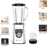 Mengmolen Keukenapparatuur 1200W Smoothie Fruit Mixer Blender Machine 2in1 Blender En Juicer Cafulong Elektrische Blender