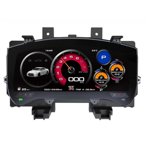 12.3 inch Nissan Gtr GPS NAVI Bảng điều khiển tốc độ mét đầy đủ LCD Xe GPS với màn hình cảm ứng và đảo ngược Viện trợ GPS Navigation Máy nghe nhạc - Product Image 1