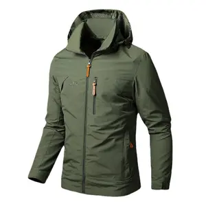 Chaqueta <span class=keywords><strong>de</strong></span> invierno para hombre, chaqueta <span class=keywords><strong>de</strong></span> tormenta bordada fina <span class=keywords><strong>de</strong></span> una sola capa, <span class=keywords><strong>tipo</strong></span> chaqueta deportiva para montañismo duro para hombre - Product Image 1