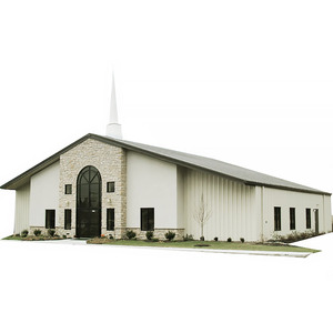 Hiện Đại Chi Phí Thấp Xây Dựng Prefab Đúc Sẵn Kim Loại Kết Cấu Thép Lớn Galvanization Giáo Hội Xây Dựng - Product Image 1