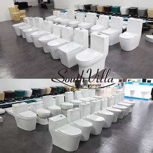 <span class=keywords><strong>Inodoro</strong></span> de cerámica de lujo de una pieza para baño, <span class=keywords><strong>Inodoro</strong></span> de porcelana de color negro, inodoros, artículos sanitarios - Product Image 5