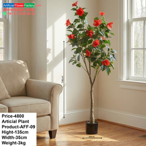 Artificial Hibiscus Flower Tree Real Touch Decorative Indoor Outdoor Potted Plant for Home Hotel Event Decor - Product Image 6