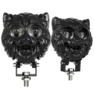 Ống Kính sư tử 30W màu trắng + vàng + đèn flash 9-80V 2 dây hỗ trợ trình điều khiển độ sáng cao hai màu đèn LED xe máy Đèn sương mù - Product Image 3