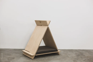 Teepee kayu rumah hewan peliharaan furnitur kayu modis kucing gambar berkelanjutan mendaki kayu persediaan hewan peliharaan dalam udara ukuran kustom - Product Image 6