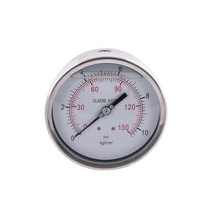 Manómetro Axial de Acero Inoxidable de 100 mm Lleno de Aceite, Resistente a Impactos con Construcción Soldada con Láser, Manómetro de Presión de Aire - Product Image 2