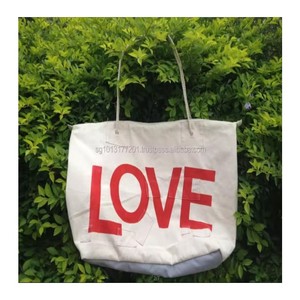 Bolsa de lona de fin de semana impresa personalizada con asa de cuerda, de moda para compras de comestibles y cosméticos con logotipo personalizado - Product Image 4