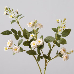 Flor artificial de Rosa pequeña de <span class=keywords><strong>Feria</strong></span> de alta calidad Decoración de paisajismo de boda de alta calidad Flor de Rosa mensual artificial - Product Image 3