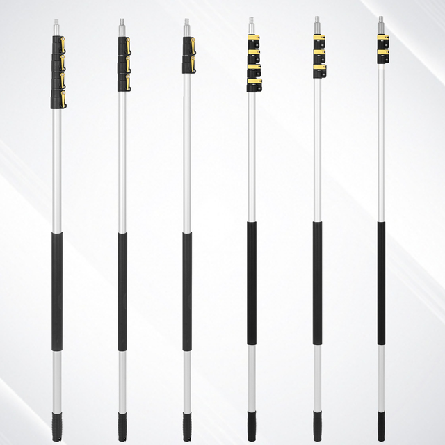 Hot Selling Lightweight Flip Lock 180 Adapter Custom Length Extension Cleaning Pole Aluminum Telescopic Pole