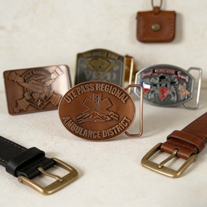 Hebilla de cinturón EMS personalizada de aleación de zinc chapada en oro, estilo antiguo, recuerdo tradicional del distrito regional de ambulancias de Ute Pass - Product Image 6