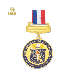 Prezzo di fabbrica Kagawaran Ng Edukasyon medaglia studente con nastro stile personalizzato medaglie <span class=keywords><strong>repubblica</strong></span> Ng Filippine - Product Image 2