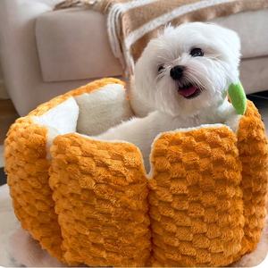 USMILEPET Citrouille populaire Halloween Produits pour animaux de compagnie Lits pour chiens Matelas de chaleur de luxe Sommeil Nid pour animaux de compagnie pour chats quatre saisons - Product Image 3