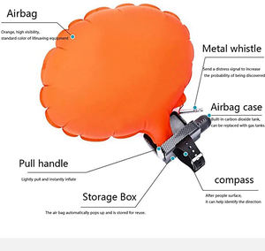 Braccialetto di Salvataggio Portatile con Bussola e Fischietto, Salvagente da Polso per Sicurezza in Acqua, Palloncino di Auto-Soccorso - Product Image 6