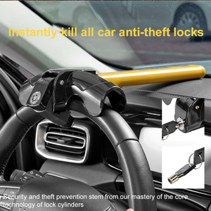 Serratura di sicurezza intelligente universale regolabile <span class=keywords><strong>per</strong></span> auto a forma di T antifurto blocco del volante del veicolo miglioramento della sicurezza promozione - Product Image 3