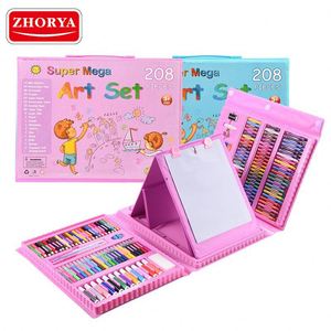 Ensemble de peinture pour enfants Zhorya, pinceaux, pastels à l'huile, crayons de couleur, marqueurs, jouets de peinture et de dessin, coffret d'art - Product Image 1