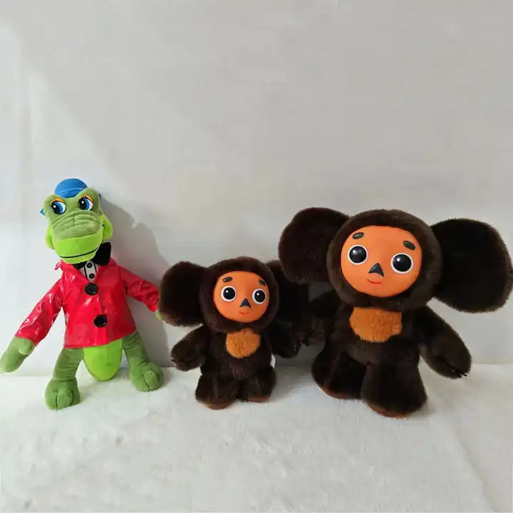 ns268 cheburashka et son ami crocodile gena parler musique cheburashka  jouet en peluche singe à grandes oreilles jouets en peluche pour enfants