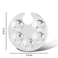 Bac de mélange de couleurs pour bagues en alliage argenté, multi-formes, léger, facile à utiliser, outil de nail art pour salon et manucure DIY