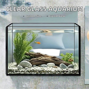 Ultra helder groot rechthoekig glazen zoutwateraquarium op maat gemaakt volume elektrisch 220V modieus binnen schildpad- en viskwekerij - Product Image 2