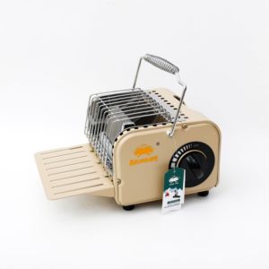 Réchaud de <span class=keywords><strong>camping</strong></span> portable 2-<span class=keywords><strong>en</strong></span>-1 1200W, réchaud à gaz kaki rétro pour tente et pique-nique - Product Image 1