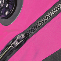 Combinaison de plongée légère et imperméable rose pour femmes, pour la plongée technique en eaux froides, avec design féminin personnalisable