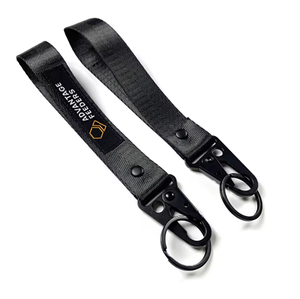 オリジナルデザインのカスタム織りプリントアニメリストストラップカラビナキーホルダー - Product Image 2