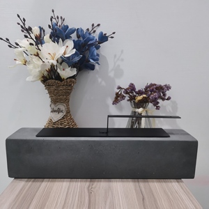 <strong>Rectangular</strong> Tabletop Fire Pit Mini <strong>Fireplace</strong> Indoor <strong>Outdoor</strong> Fire Pit Portable Fire Concrete Bowl Pot <strong>Fireplace</strong> - Product Image 5