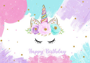 <span class=keywords><strong>Sfondo</strong></span> Fotografico Arcobaleno con <span class=keywords><strong>Unicorno</strong></span>, Nuvole e Stelle per Baby Shower, Feste di Compleanno, Decorazioni e Accessori per Studio Fotografico - Product Image 5