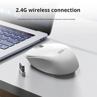 Mouse Nirkabel Lenovo N260 Asli 2.4GHz Mouse Optik Kantor untuk Komputer Desktop Laptop PC