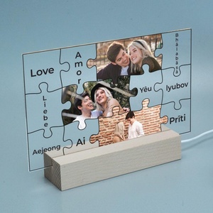 New Arrival Modern High Quality Clear Personalized Acrylic Photo Stand with Customized Color & Logo for Valentine's Day Gift - Product Image 1